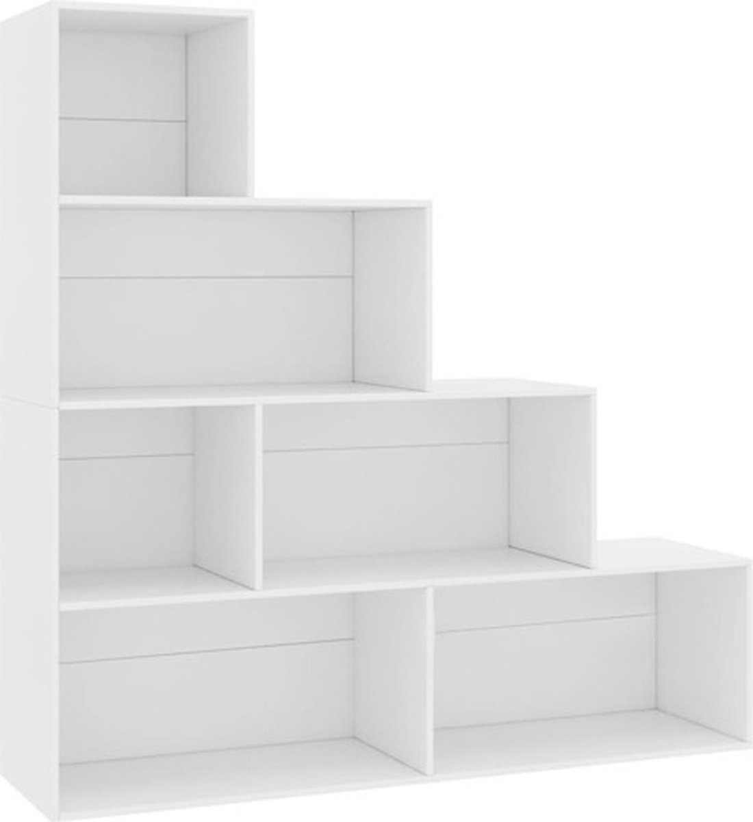 vidaXL - Boekenkast/kamerscherm - 155x24x160 - cm - bewerkt - hout - wit