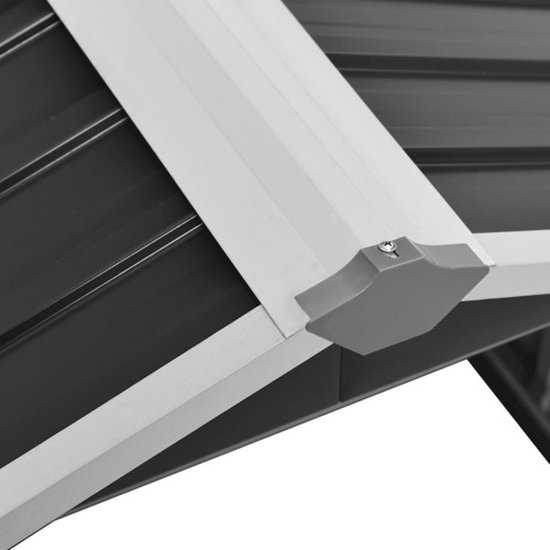 vidaXL - Overkapping - voor - robotmaaier - 92x97x63 - cm - staal - antracietkleurig