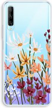 Case Company® - Huawei P Smart Pro hoesje - Painted wildflowers - Soft Cover Telefoonhoesje - Bescherming aan alle Kanten en Schermrand