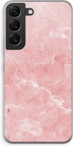 Case Company® - Samsung Galaxy S22 hoesje - Roze marmer - Soft Cover Telefoonhoesje - Bescherming aan alle Kanten en Schermrand