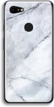 Case Company® - Google Pixel 3 hoesje - Witte marmer - Soft Cover Telefoonhoesje - Bescherming aan alle Kanten en Schermrand