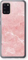 Case Company® - Samsung Galaxy A31 hoesje - Roze marmer - Soft Cover Telefoonhoesje - Bescherming aan alle Kanten en Schermrand