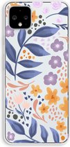 Case Company® - Google Pixel 4 XL hoesje - Flowers with blue leaves - Soft Cover Telefoonhoesje - Bescherming aan alle Kanten en Schermrand