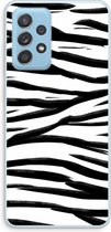 Case Company® - Samsung Galaxy A73 hoesje - Zebra pattern - Soft Cover Telefoonhoesje - Bescherming aan alle Kanten en Schermrand