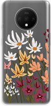 Case Company® - OnePlus 7T hoesje - Painted wildflowers - Soft Cover Telefoonhoesje - Bescherming aan alle Kanten en Schermrand