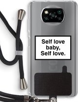 Case Company® - Poco X3 Pro hoesje met Koord - Self love - Telefoonhoesje met Zwart Koord - Bescherming aan alle Kanten en Over de Schermrand