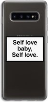 Case Company® - Samsung Galaxy S10 4G hoesje - Self love - Soft Cover Telefoonhoesje - Bescherming aan alle Kanten en Schermrand