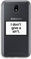 Case Company® - Samsung Galaxy J5 (2017) hoesje - Don't give a shit - Soft Case / Cover - Bescherming aan alle Kanten - Zijkanten Transparant - Bescherming Over de Schermrand - Back Cover