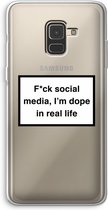 Case Company® - Samsung Galaxy A8 (2018) hoesje - I'm dope - Soft Cover Telefoonhoesje - Bescherming aan alle Kanten en Schermrand