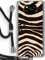 Case Company® - Poco X3 Pro hoesje met Koord - Arizona Zebra - Telefoonhoesje met Zwart Koord - Bescherming aan alle Kanten en Over de Schermrand
