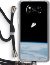 Case Company® - Poco X3 Pro hoesje met Koord - Alone in Space - Telefoonhoesje met Zwart Koord - Bescherming aan alle Kanten en Over de Schermrand