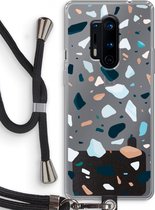 Case Company® - OnePlus 8 Pro hoesje met Koord - Terrazzo N°13 - Telefoonhoesje met Zwart Koord - Bescherming aan alle Kanten en Over de Schermrand