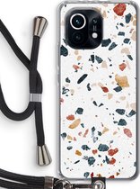 Case Company® - Xiaomi Mi 11 hoesje met Koord - Terrazzo N°4 - Telefoonhoesje met Zwart Koord - Bescherming aan alle Kanten en Over de Schermrand