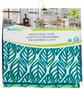 microvezel doek bladeren blauw 40 cm