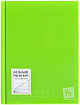 schrift gelinieerd met harde kaft A5 papier groen
