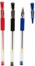 balpennen 0,5 mm 14,8 cm rood/zwart/blauw 6-delig