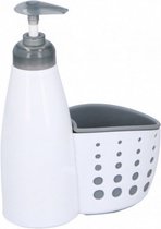 zeepdispenser 15 x 20 cm wit/grijs