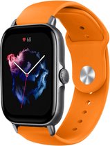 Siliconen Smartwatch bandje - Geschikt voor  Amazfit GTS 3 sport band - oranje - Strap-it Horlogeband / Polsband / Armband