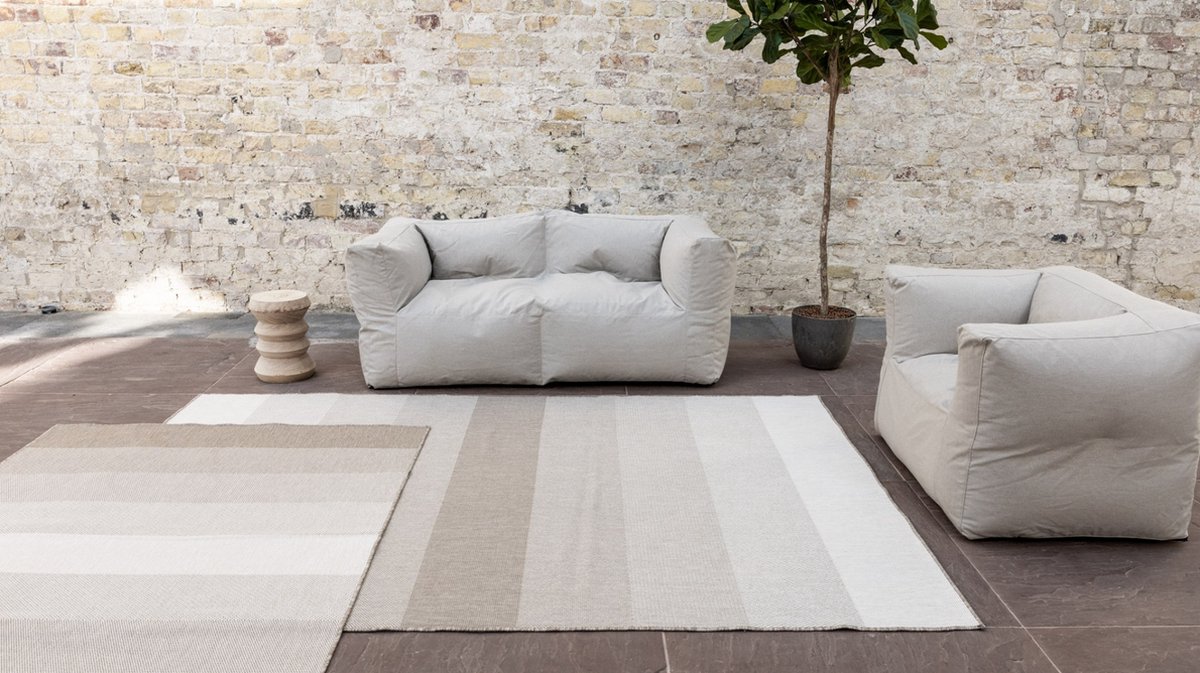Buiten vloerkleed Boa - Bruin/Grijs - dubbelzijdig - EVA Interior - 240 x 340 - (XL)