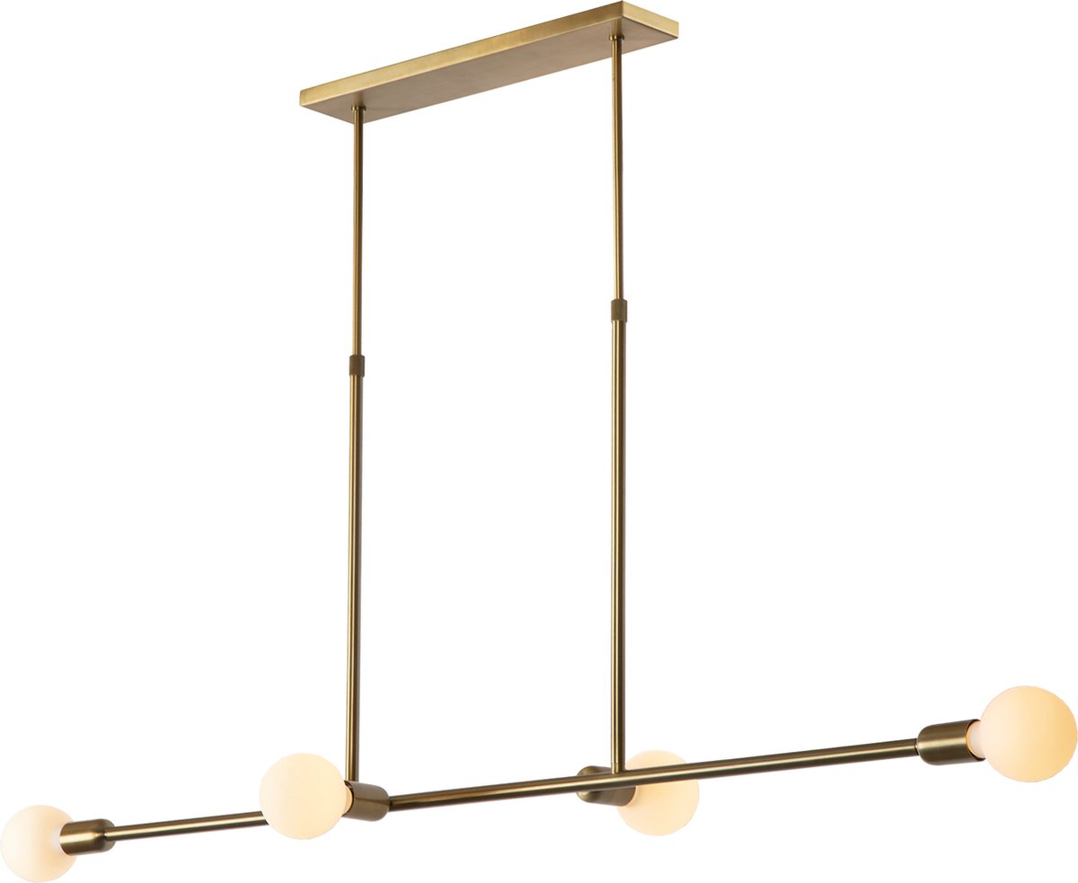 Atmooz - Hanglamp Dots Large - E27 - Woonkamer / Slaapkamer / Eetkamer - Plafondlamp - Kleur : Goud Brons - Metaal - Hoogte : 87cm