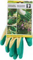 tuinhandschoenen textiel/latex geel/groen maat 9