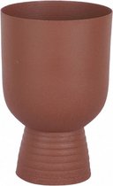 bloempot Score 16 x 10,5 cm ijzer bruin