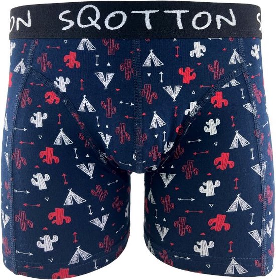 Boxershort - SQOTTON® - Wigwam - Zwart - Maat M