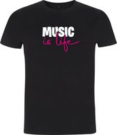 T-shirt | Music is Life - XL, Heren