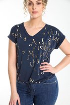 Cassis Dames T-shirt bedrukt met letters - T-shirt - Maat 44