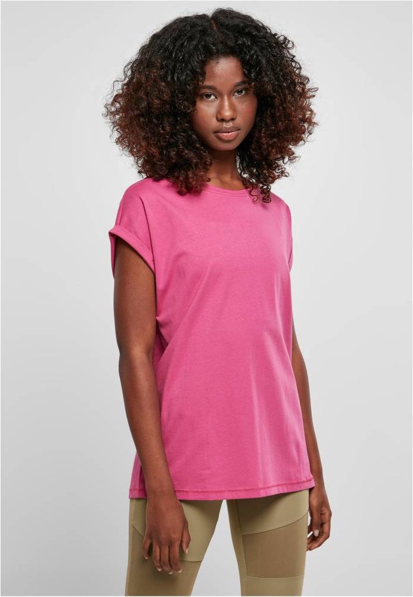 Urban Classics Extended Shoulder Dames Tshirt XL Paars