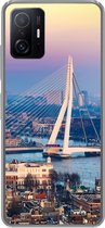 Geschikt voor Xiaomi 11 Lite 5G NE hoesje - Rotterdam - Skyline - Zonsondergang - Siliconen Telefoonhoesje