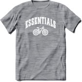 Bike EssentialsT-Shirt | Souvenirs Holland Kleding | Dames / Heren / Unisex Koningsdag shirt | Grappig Nederland Fiets Land Cadeau | - Donker Grijs - Gemaleerd - M