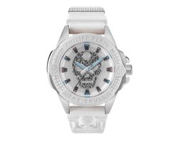 Philipp Plein The $Kull PWAAA1521 Horloge - Siliconen - Wit - Ø 44 mm