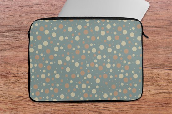 Housse pour ordinateur portable 13 pouces - Pois - Motif - Grijs - Housse pour ordinateur portable - Dimensions intérieures 32x22,5 cm