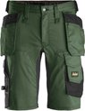 Snickers 6141 AllroundWork, Stretch Korte Broek met Holsterzakken - Bosgroen/Zwart - 58