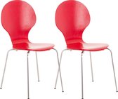 CLP Diego Set van 2 stapelstoelen rood