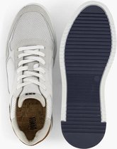 oxmox vanharen Beige leren sneaker - Maat 42