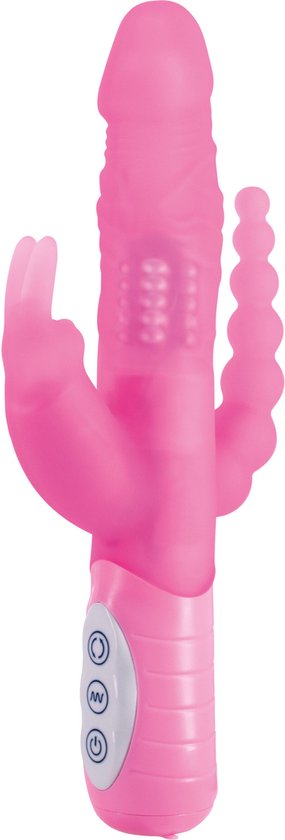 Seven Creations - E Rabbit Slimine Triple Play - Vibrators Double Roze