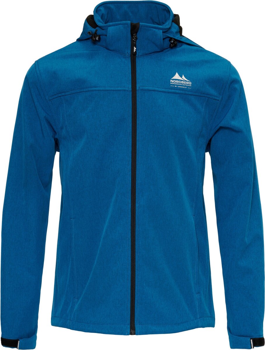 Nordberg Kjeld Softshell Outdoor Zomerjas Heren Petrol Melange Blauw