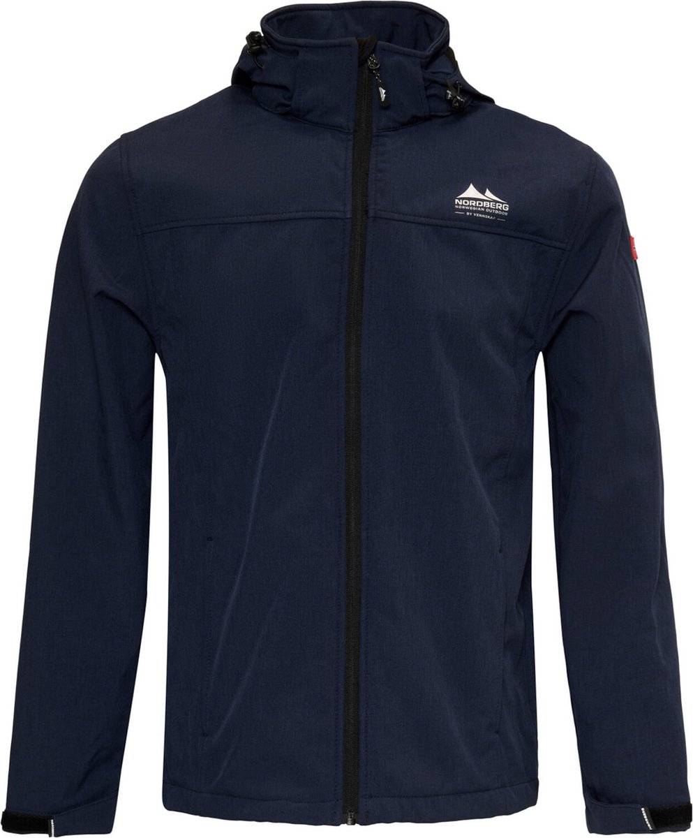 Nordberg Kjeld Softshell Outdoor Zomerjas Heren Dark /Donkerblauw Melange 3XL Marineblauw