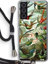 Case Company® - Samsung Galaxy S21 FE hoesje met Koord - Haeckel Trochilidae - Telefoonhoesje met Zwart Koord - Bescherming aan alle Kanten en Over de Schermrand