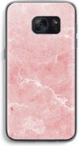 Case Company® - Samsung Galaxy S7 hoesje - Roze marmer - Soft Cover Telefoonhoesje - Bescherming aan alle Kanten en Schermrand