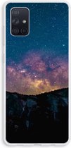 Case Company® - Samsung Galaxy A71 hoesje - Travel to space - Soft Cover Telefoonhoesje - Bescherming aan alle Kanten en Schermrand