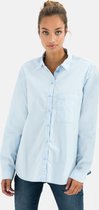 camel active Overhemd blouse in organisch katoen - Maat womenswear-S - Hellblau