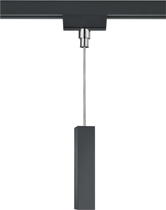 Spanningsrail Connector Hanglamp - Hangadapter - Torna Dual - 2 Fase - Mat Zwart