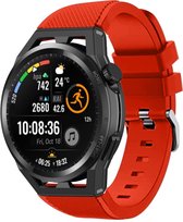 Siliconen Smartwatch bandje - Geschikt voor Strap-it Huawei Watch GT Runner siliconen bandje - rood - GT Runner - 22mm - Strap-it Horlogeband / Polsband / Armband
