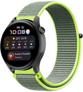 Nylon Smartwatch bandje - Geschikt voor  Huawei Watch 3 - Pro nylon band - fluoriserend - Strap-it Horlogeband / Polsband / Armband