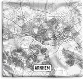 Kussenhoes 45x45 cm - Stadskaart Arnhem - Katoen / Polyester - Voor Binnen - Plattegrond