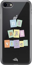 iPhone 7/8/SE 2020 Case - No Bad Vibes - xoxo Wildhearts Transparant Case