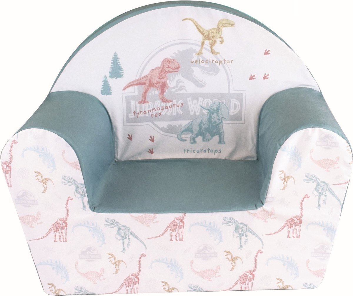 Jurassic World dinosaurus kinderstoel/kinderfauteuil 33 x 52 x 42 cm - Stoelen/fauteuils voor peuters